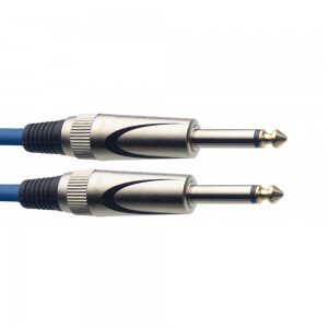 Stagg SGC6DL CBL 6m / 20 ft Instrument Cable - Straight/Straight, Blue